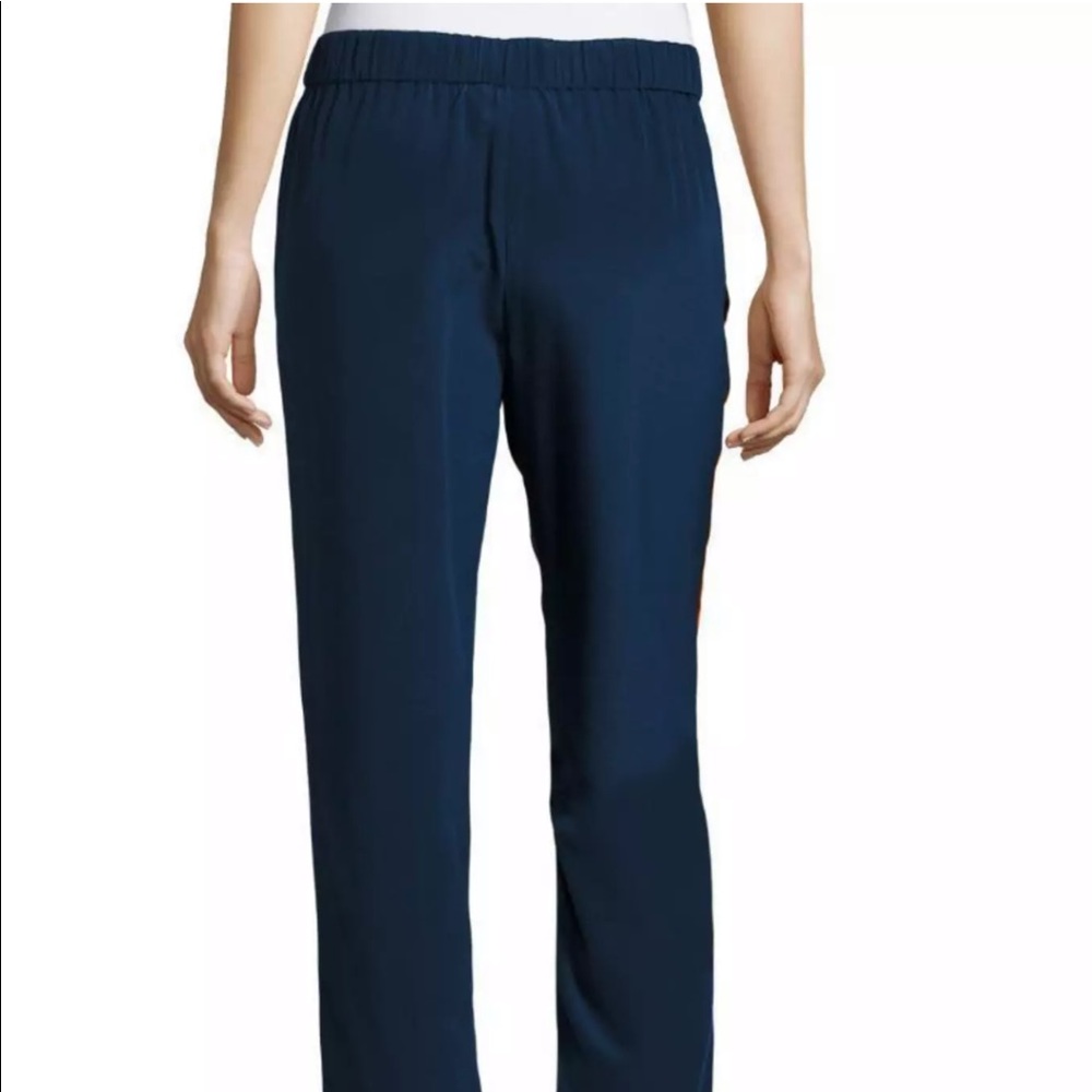 Tory Burch Desmond Side Stripe Pants 100% Silk - Picture 7 of 8